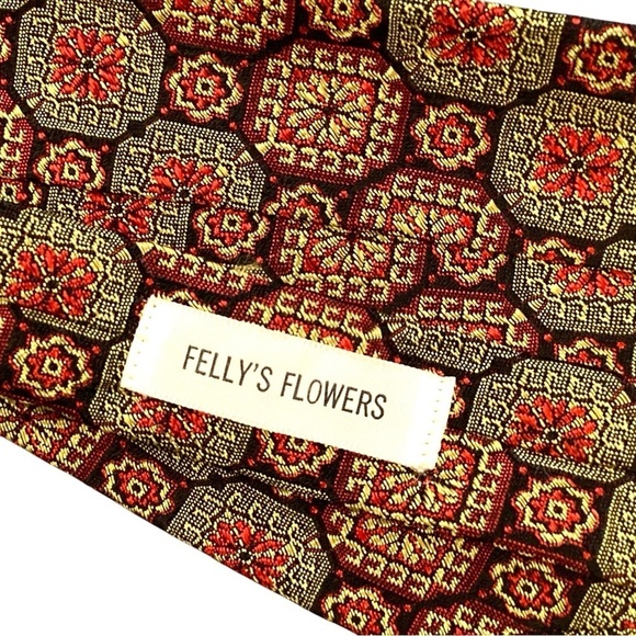 Ernst of San Francisco Felly’s Flowers Rayon Neck Tie - Picture 4 of 7